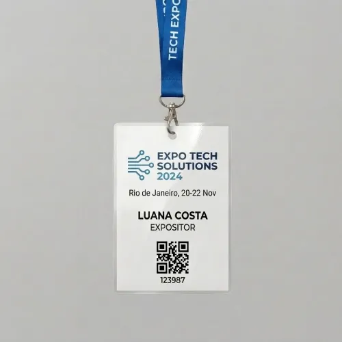 Credencial de Papel Couchê Plastificado
